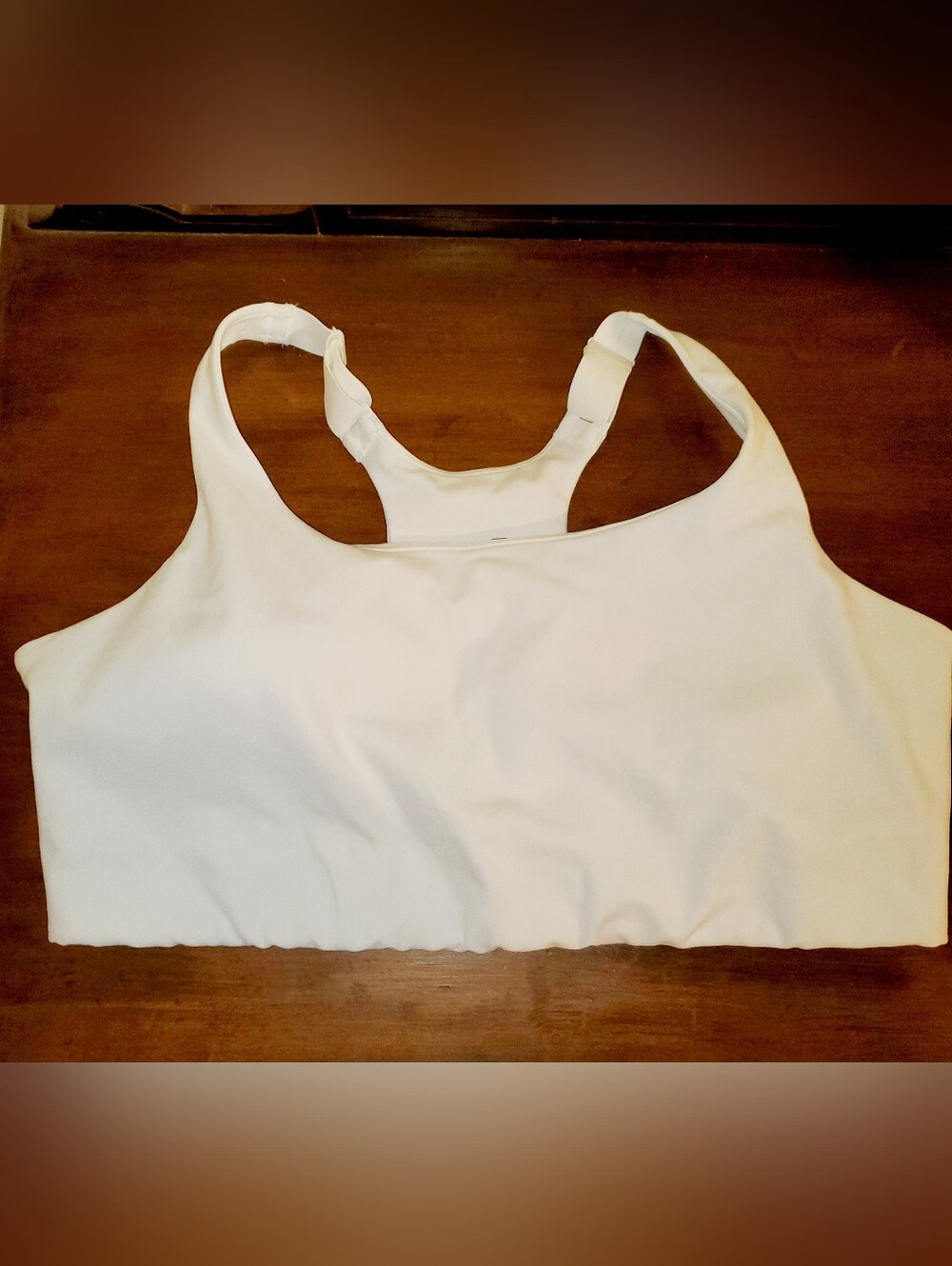 Gap Fit White Racerback Sports Bra Sz Xxl EUC